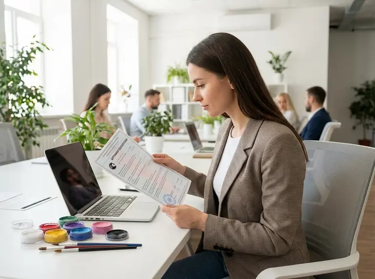 Сертификат на краску для аквагрима